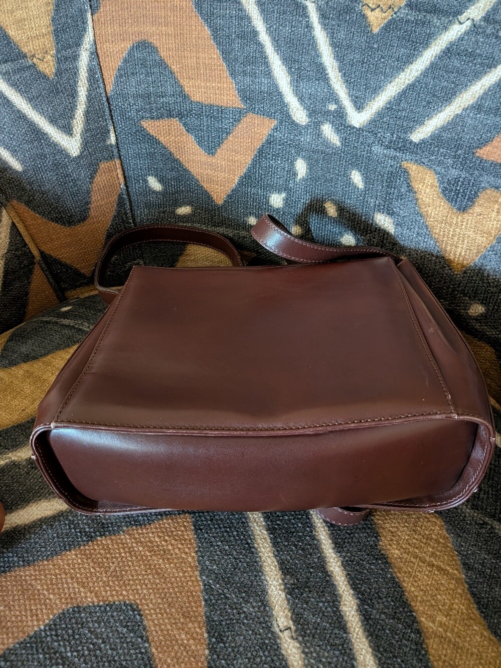Sale🥳 Vintage BALLY Mini Mahogany Chocolate Leather Crossbody Flap Bag Italy - Picture 3 of 6